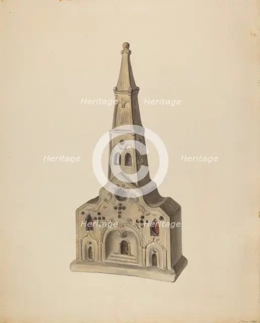 Church, c. 1938. Creator: Mina Lowry.