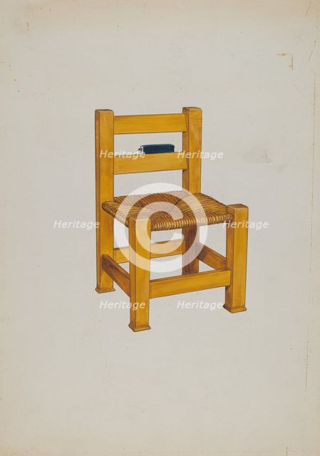 Church Chair, c. 1936. Creator: Florence Huston.