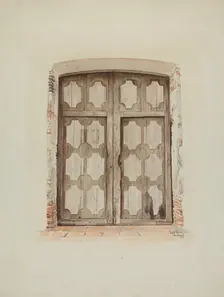 Church Doors, 1937. Creator: Dayton Brown