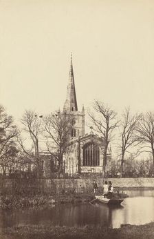 Church from a River Bank, 1850s. Creator: Philip Henry Delamotte