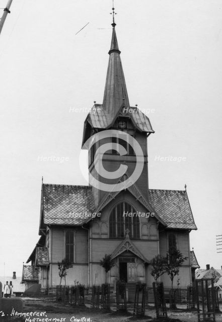 Church, Hammerfest, Finnmark, northern Norway, c1920s-c1930s(?). Artist: Unknown