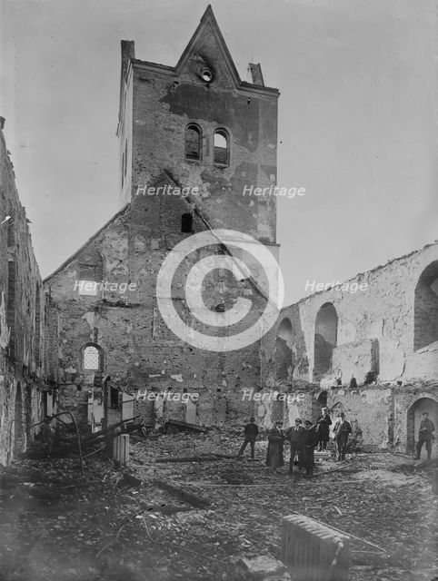Church in Neidenburg destroyed by Russians, between 1914 and c1915. Creator: Bain News Service.