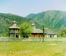 Church in Koldakhvary, eight versts from Gagra, between 1905 and 1915. Creator: Sergey Mikhaylovich Prokudin-Gorsky