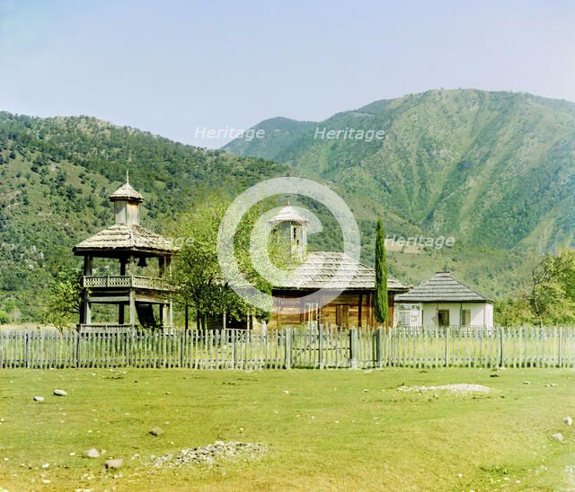 Church in Koldakhvary, eight versts from Gagra, between 1905 and 1915. Creator: Sergey Mikhaylovich Prokudin-Gorsky.