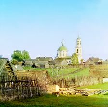 Church in Sterzh near the village of Novinka. St. Vladimir's (Peter and Paul) church, 1910. Creator: Sergey Mikhaylovich Prokudin-Gorsky