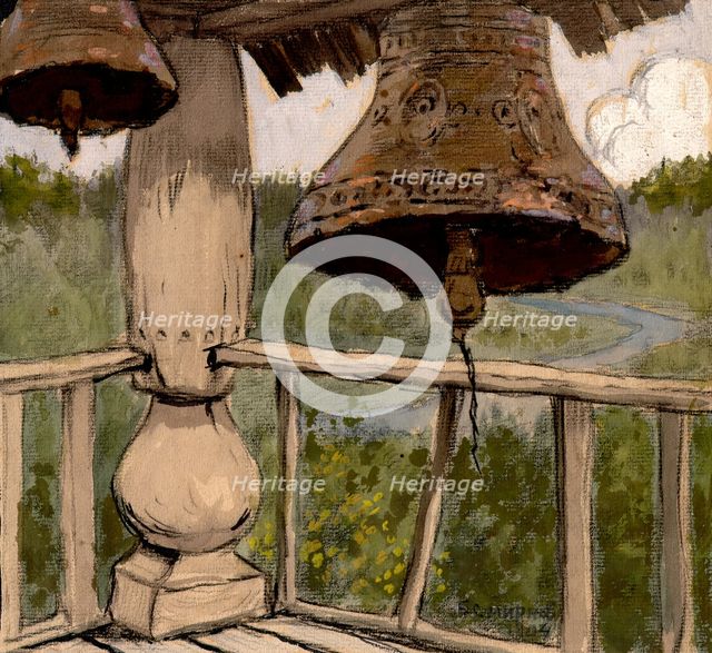 Church in the Taiga. Ancient Belfry, 1904. Creator: Boris Vasilievich Smirnov.