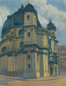Church in Vienna, 1918. Creator: Konstantin Bauer