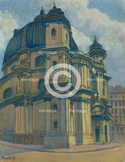 Church in Vienna, 1918. Creator: Konstantin Bauer.