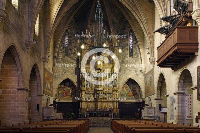 Church interior, Alcudia, Mallorca, Spain.