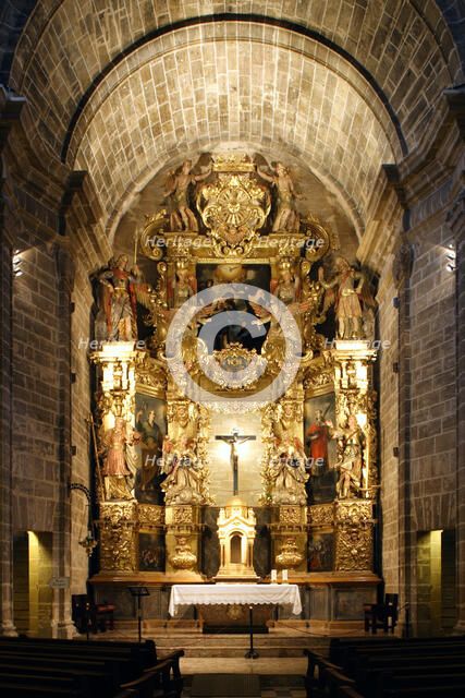 Church interior, Alcudia, Mallorca, Spain.