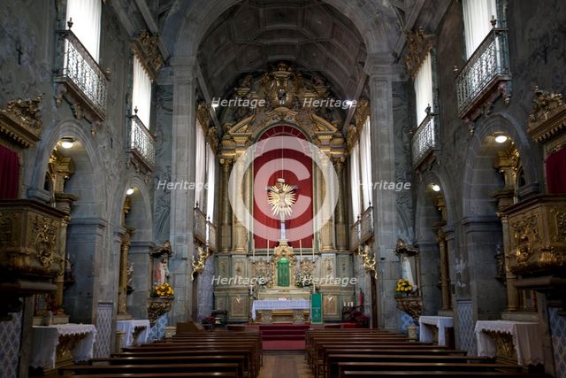 Church interior, Braga, Portugal, 2009.  Creator: Samuel Magal.