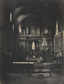 Church Interior, c. 1855. Creator: Farnham Maxwell Lyte (British, 1828-1906)