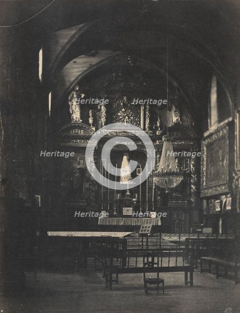 Church Interior, c. 1855. Creator: Farnham Maxwell Lyte (British, 1828-1906).