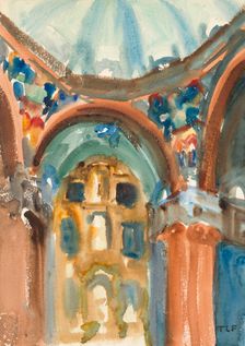 Church Interior, c.1930s? Creator: Thomas La Farge