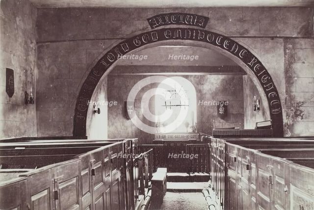 Church Interior, from an album compiled by Sir John Everett Millais. Creator: Unknown.