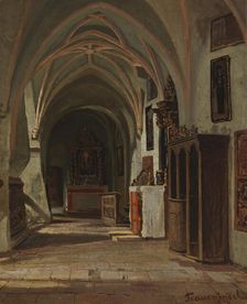 Church interior from Fraueninsel, 1870. Creator: Hjalmar Munsterhjelm