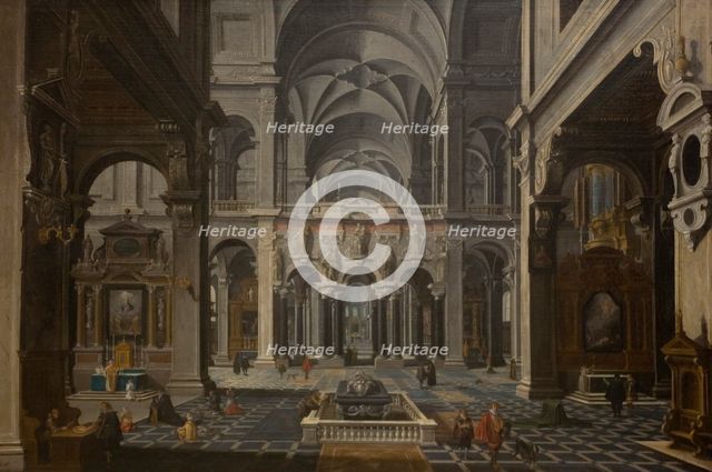 Church Interior; Interior of a Renaissance Church, 1530-1630. Creators: Bartholomeus van Bassen, Esaias van de Velde.