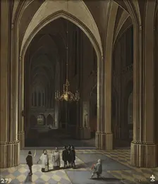 Church interior: the viaticum, 1646. Creators: Lodewyck Neeffs, Frans Francken III