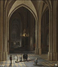Church interior: the viaticum, 1646. Creators: Lodewyck Neeffs, Frans Francken III