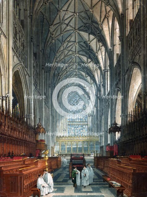 Church interior.Artist: C Wild