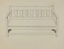 Church Pew, 1935/1942. Creator: J.Henry Marley