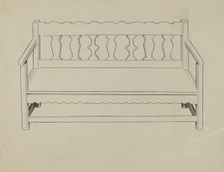 Church Pew, 1935/1942. Creator: J.Henry Marley