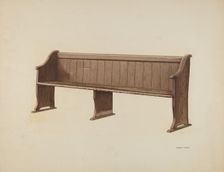 Church Pew, c. 1940. Creator: Randolph Atkinson