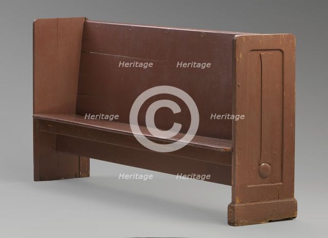 Church pew from the Twelfth Baptist Church of Boston, mid 19th century. Creator: Unknown.