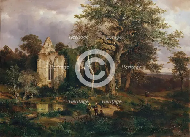 Church ruins, 1864. Creator: Ludwig Halauska.
