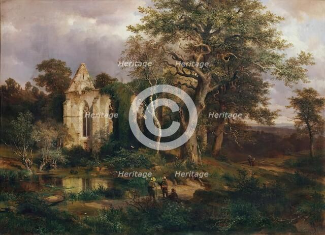 Church ruins, 1864. Creator: Ludwig Halauska.