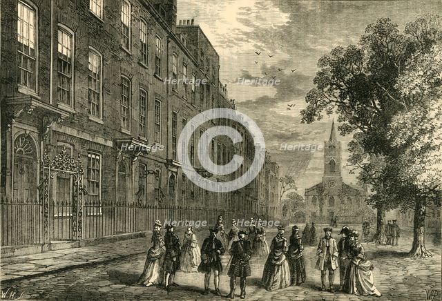 'Church Row, Hampstead, in 1750', (c1876). Creator: Unknown.