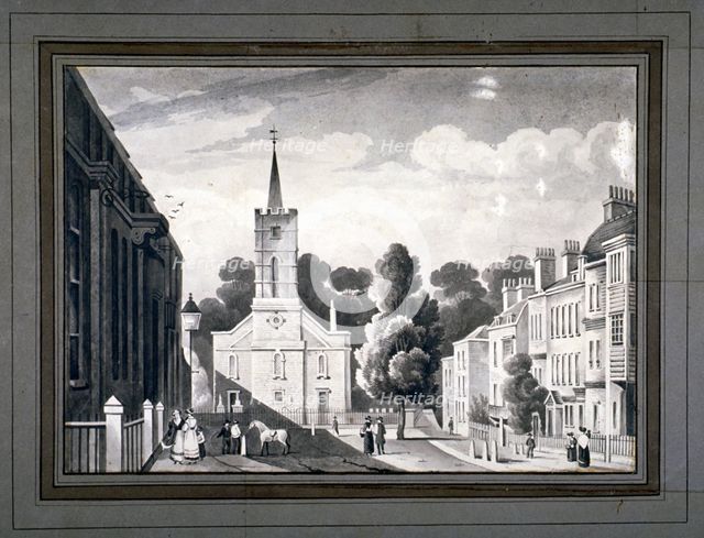 Church Row, Hampstead, London, c1830.              Artist: L Garne
