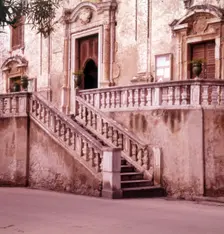 Church steps, Taormina, Sicily, c1970s. Creator: Arthur Charles Kirby Ware