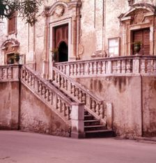 Church steps, Taormina, Sicily, c1970s. Creator: Arthur Charles Kirby Ware
