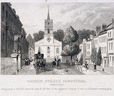 Church Street, Hampstead, London, c1840. Artist: Anon
