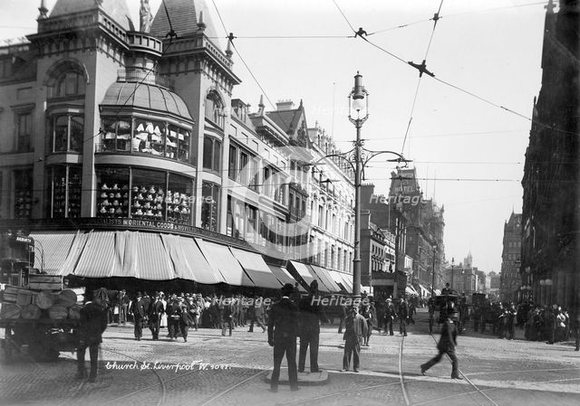 Church Street, Liverpool, 1890-1910. Artist: Unknown