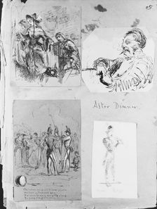 Church Scene (from Sketchbook), 1854-55. Creator: James Abbott McNeill Whistler