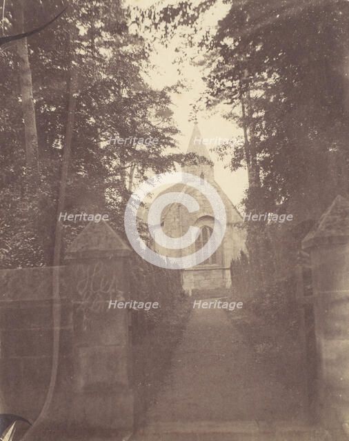 Church Seen from the Path Leading To It, 1850s. Creator: Unknown.