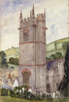 Church Tower, Marldon, 1924. Creator: Cass Gilbert