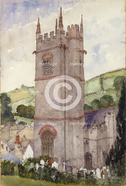 Church Tower, Marldon, 1924. Creator: Cass Gilbert.