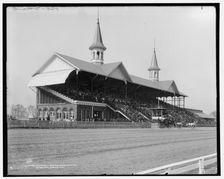 Churchill Downs, Louisville, Ky., Derby day, 1901 Apr 29. Creator: Unknown