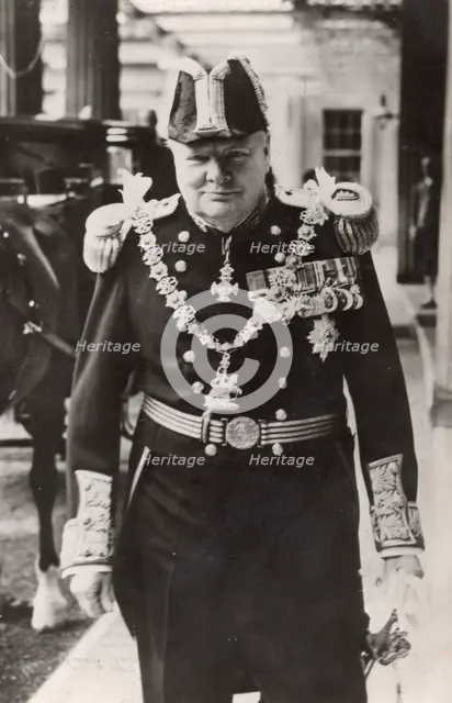 Churchill in Admiral's uniform, 1946. Creator: Unknown.