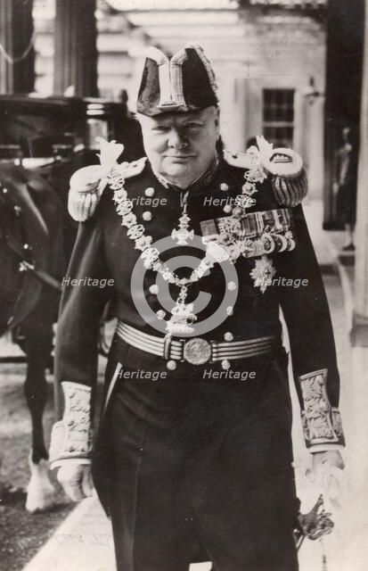 Churchill in Admiral's uniform, 1946. Creator: Unknown.