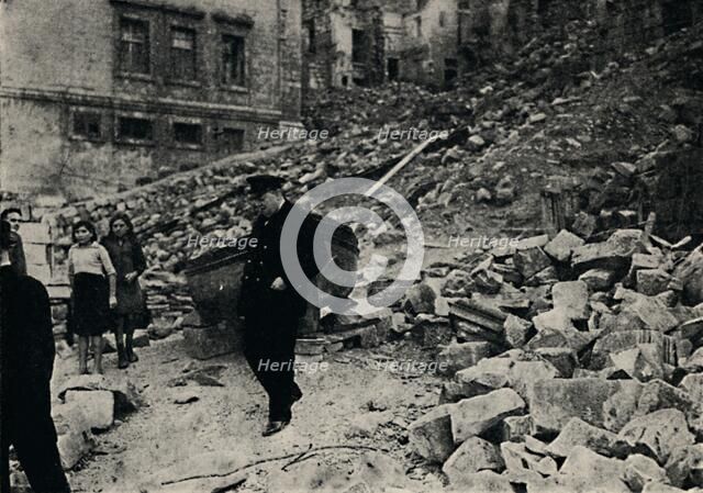 'Churchill Visits Battered Malta', 1943, (1945). Creator: Unknown.