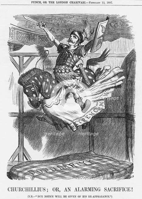 'Churchillius; or, an Alarming Sacrifice!', 1887. Creator: Joseph Swain.