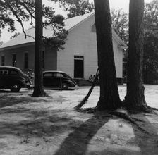 Churchyard on annual cleaning up day, Wheeley's Church, Person County, North Carolina, 1939. Creator: Dorothea Lange