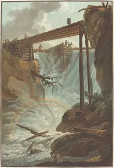 Chute de la Tritt dans la vallée de Muhlethal, 1776. Creator: Charles-Melchior Descourtis