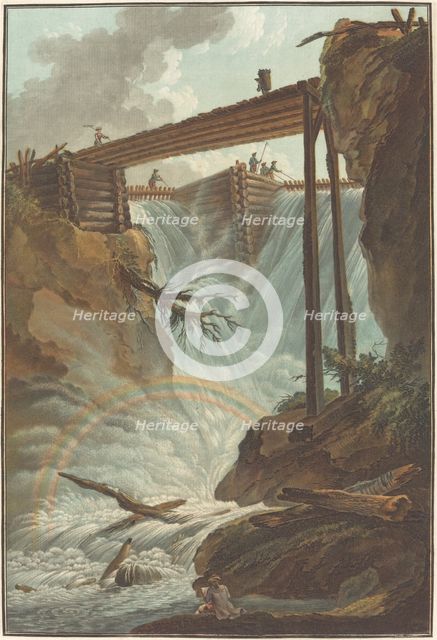 Chute de la Tritt dans la vallée de Muhlethal, 1776. Creator: Charles-Melchior Descourtis.