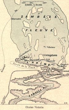 'Chutes Victoria; Afrique Australe 1914. Creator: Unknown