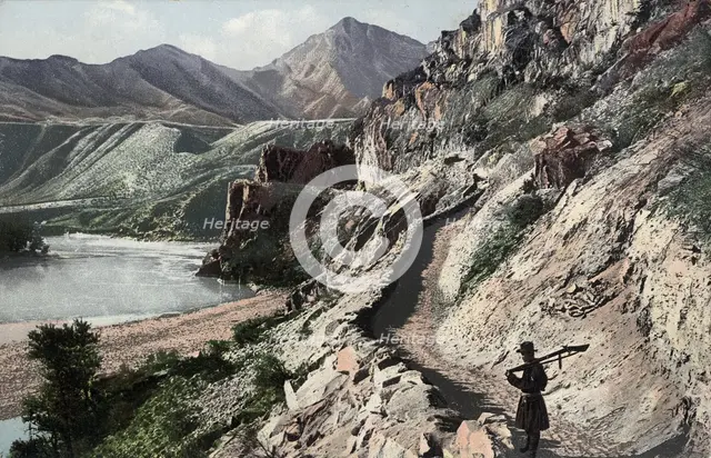 Chuyskiy Tract, on the Slopes of Kyngrar Cliff above the Confluence of the Yaloman... 1911-1913. Creator: Sergei Ivanovich Borisov.